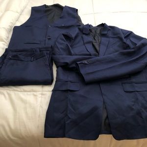 New Navy blue suit - blazer, pants & Vest